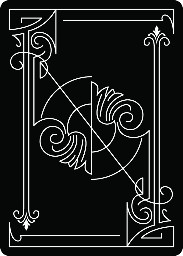 free playing card back vector with elegant ornate patterns for modern card games