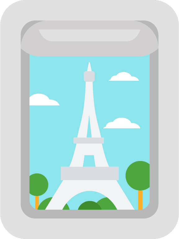 free travel around the world with window plane concept vector