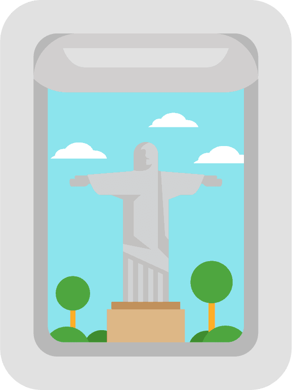 free travel around the world with window plane concept vector