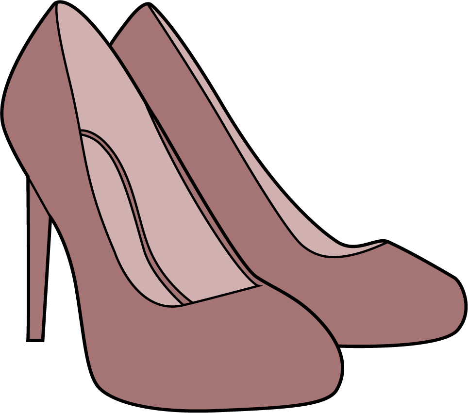 free illustration of pair of stylish high heel shoes for trendy fashion presentations