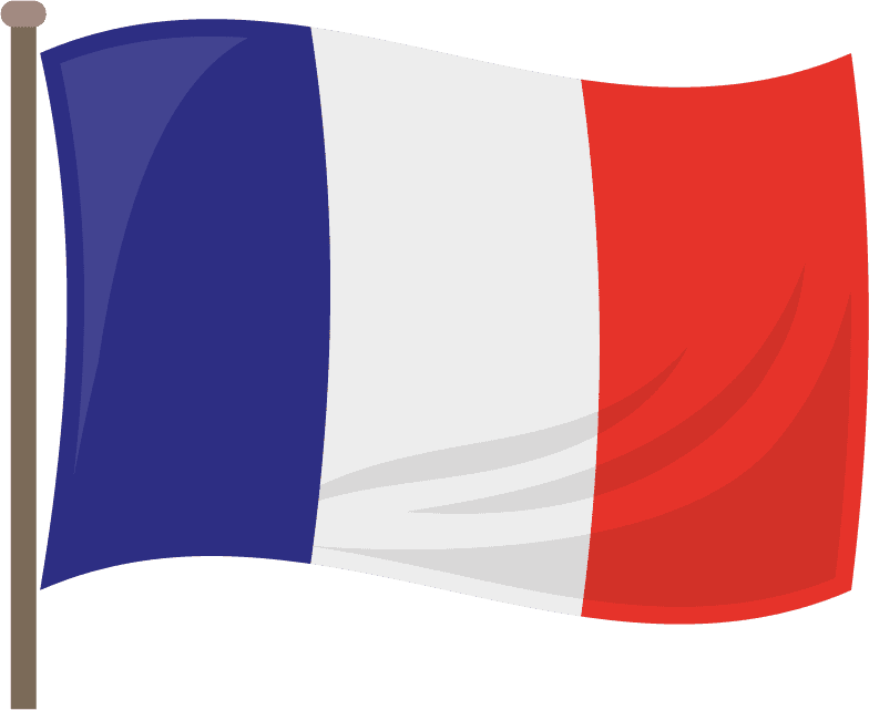 french national flag france icons set