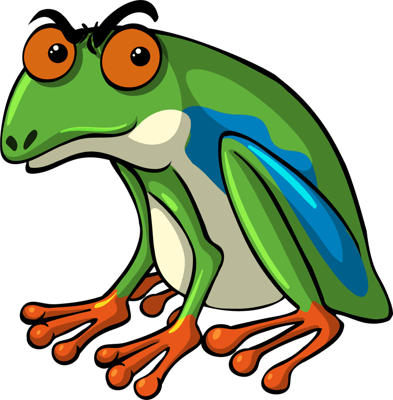frog different kinds of reptiles illustration