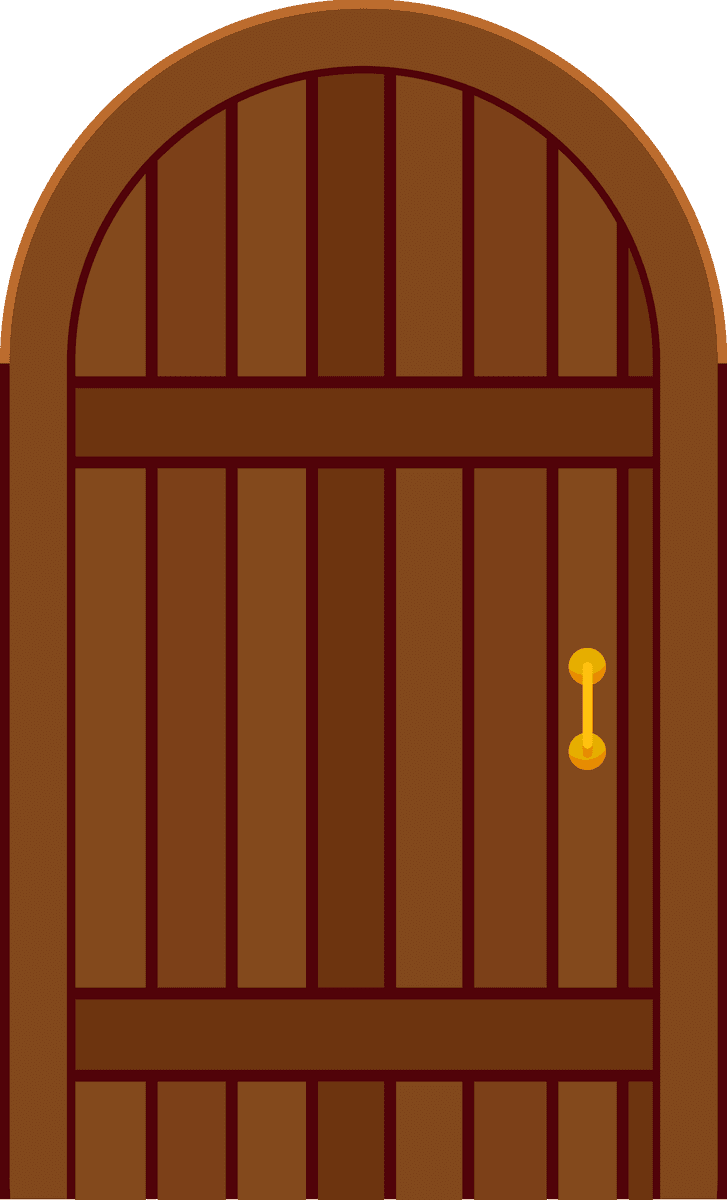 front buildings doors flat style