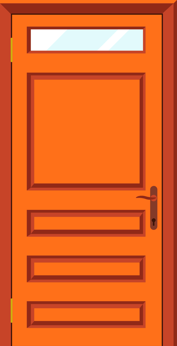 front buildings doors flat style with vibrant color and modern finish suitable for various spaces