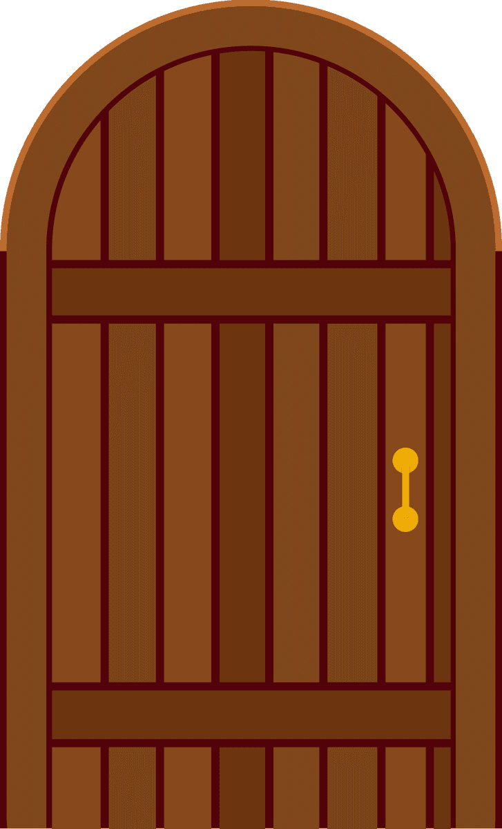 front buildings doors flat style with classic wooden texture and elegant details for interiors
