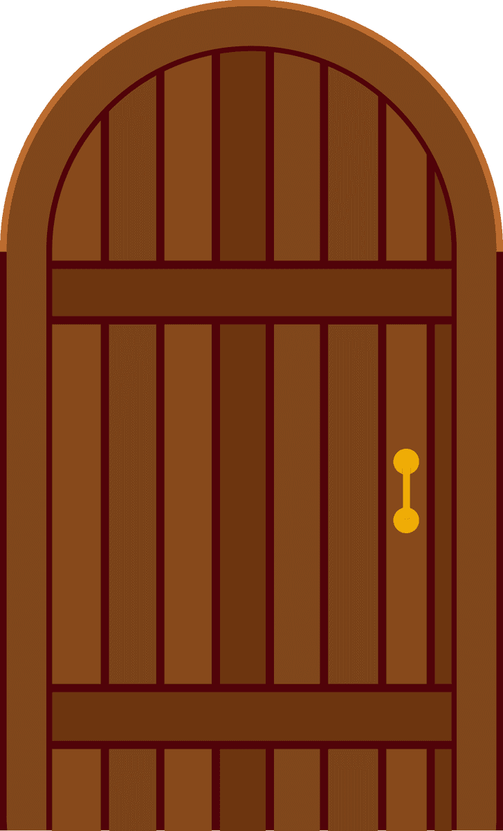 front buildings doors flat style