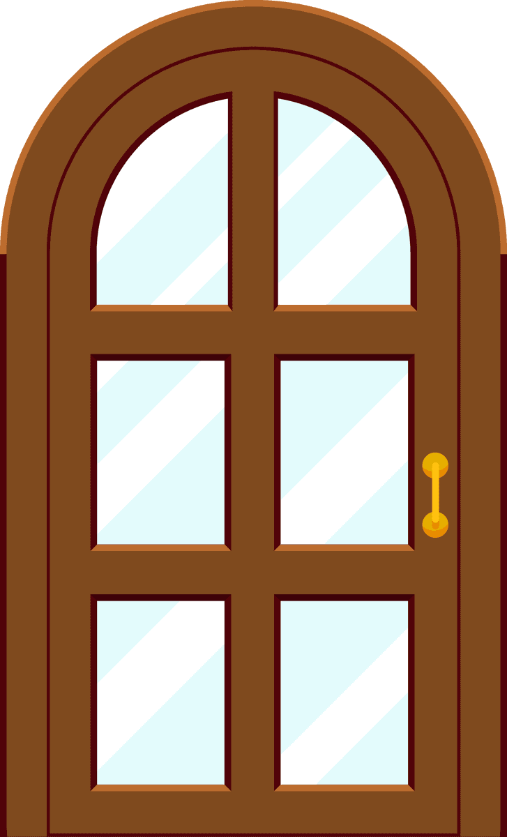 front buildings doors flat style with elegant designs and clear glass panels