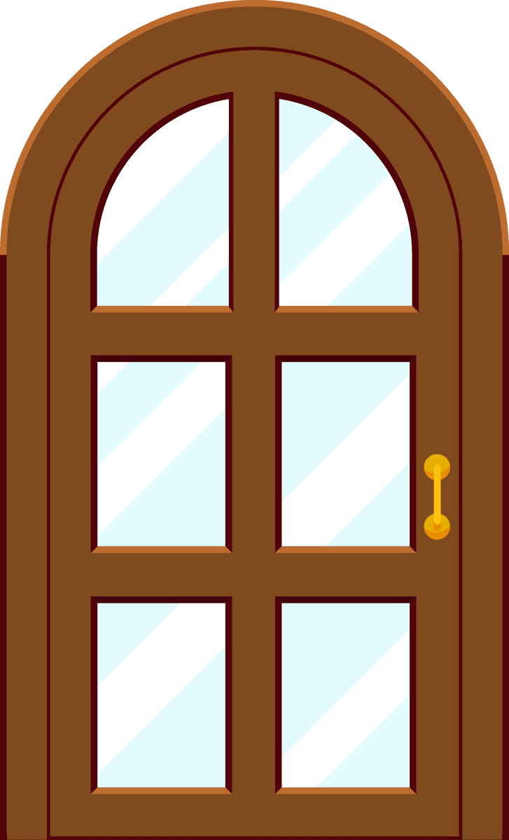 front buildings doors flat style