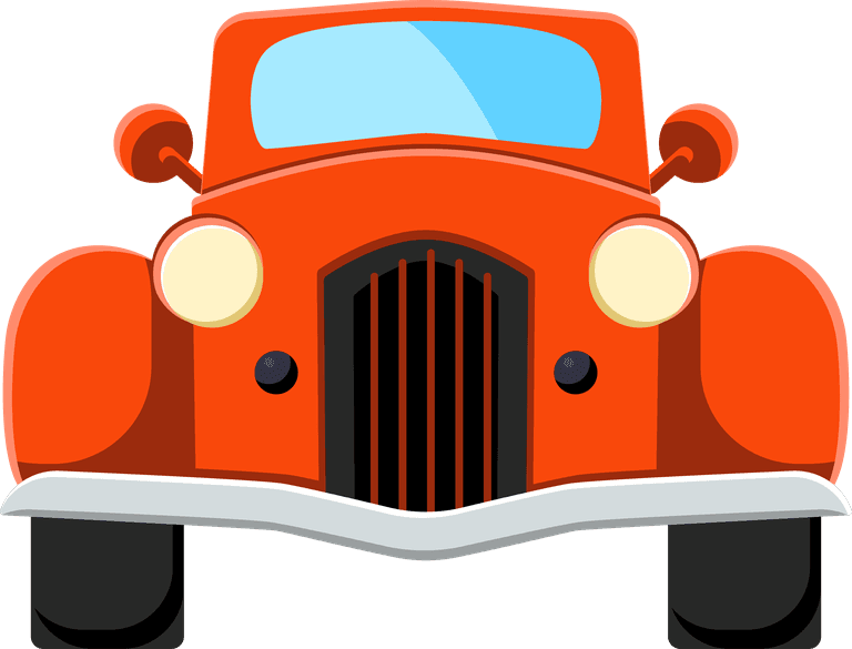 front view different kinds cars illustrations collection cars taxi police vintage modern