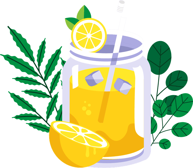 fruit beverages elements colorful dynamic sketch