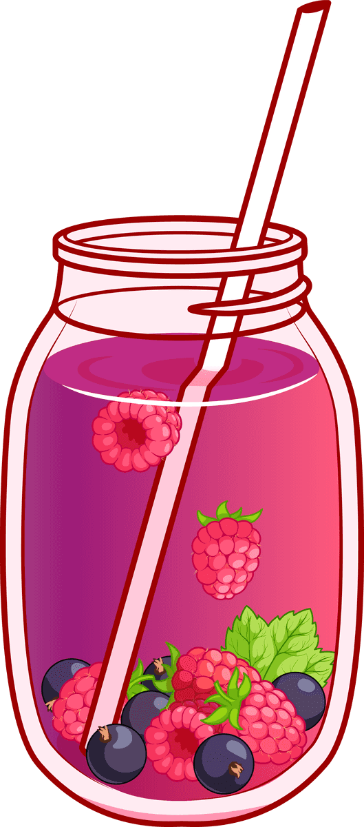 Fruit juice with glass bottles vector