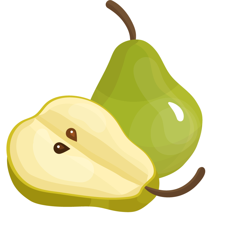 fruits berries colorful icons collection featuring vibrant pears and other assorted produce