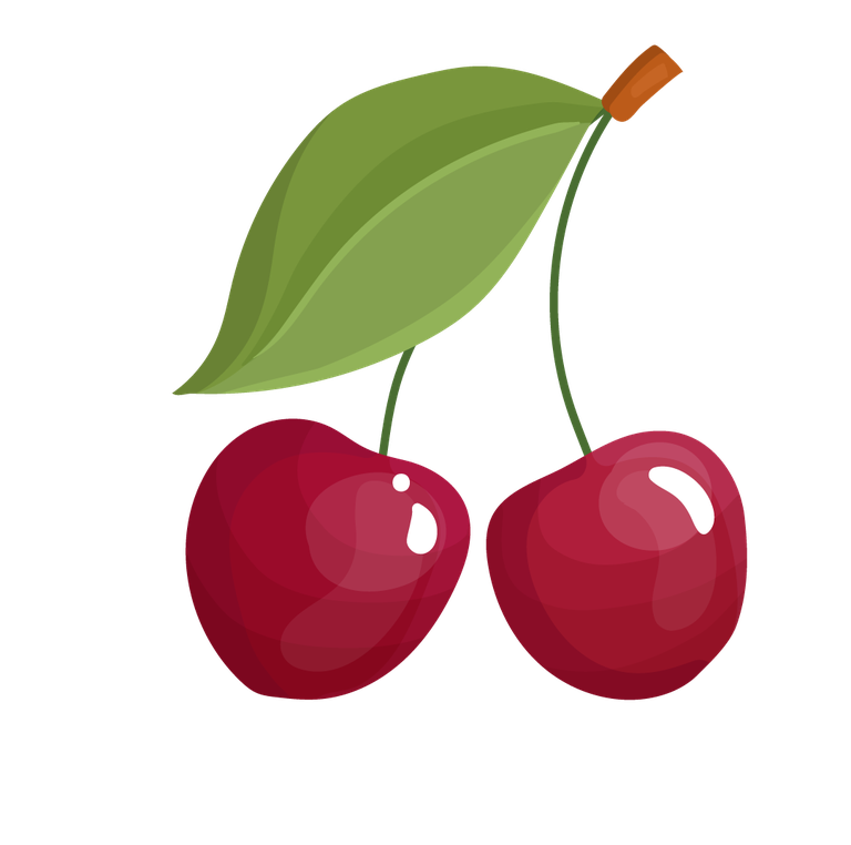 fruits berries colorful icons collection featuring vibrant cherries and fresh leaves