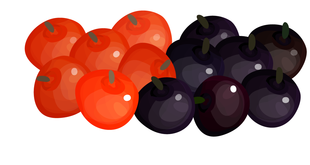 fruits berries colorful icons collection with vibrant colors for flavorful designs and applications