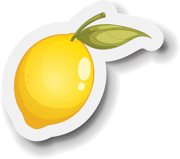 fruits set dessert fruit sticker featuring vibrant lemon design for kitchen decor