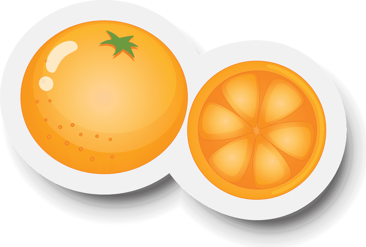 fruits set dessert fruit sticker features vibrant orange stickers for creative culinary presentation