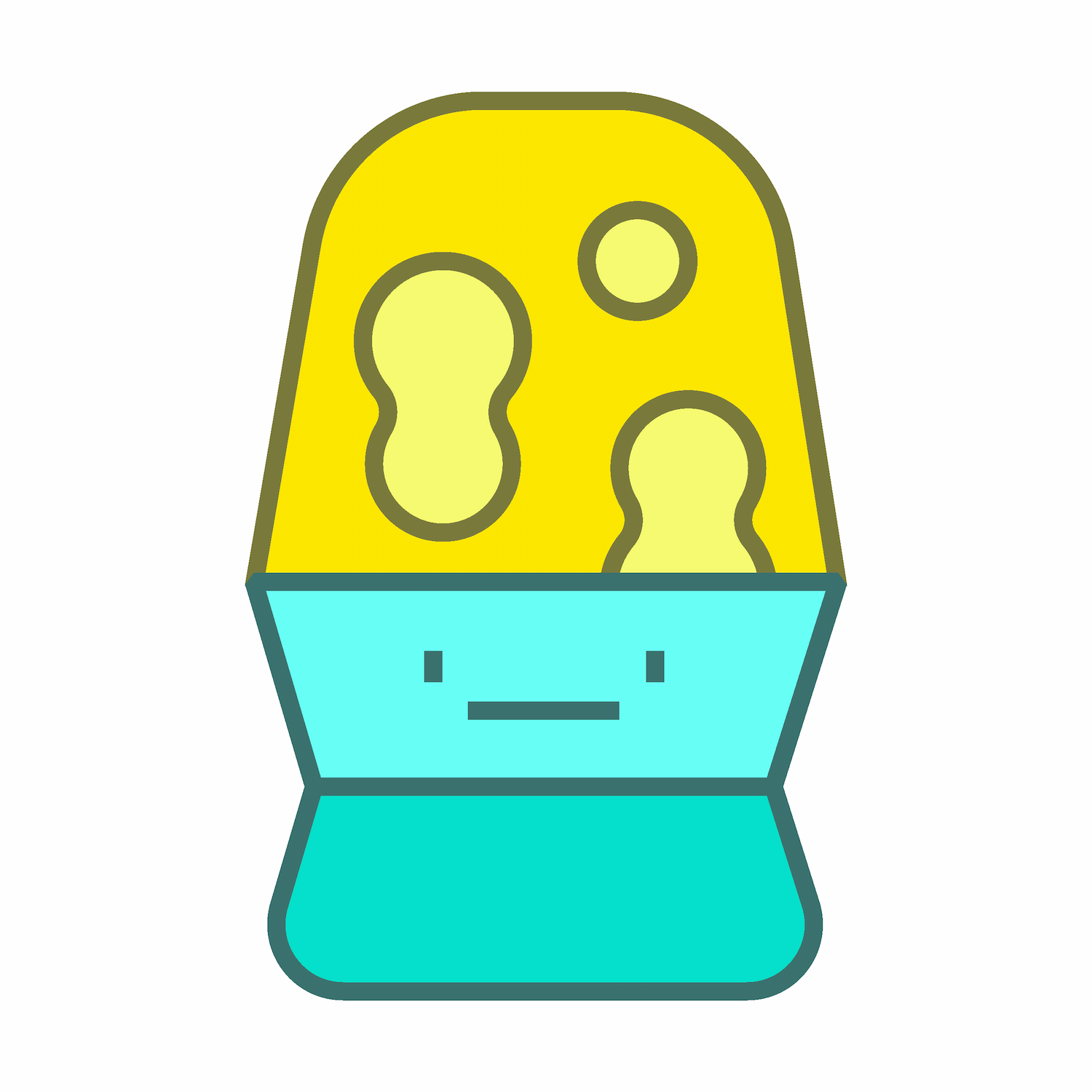 fun and colorful 80s and 90s inspired icon