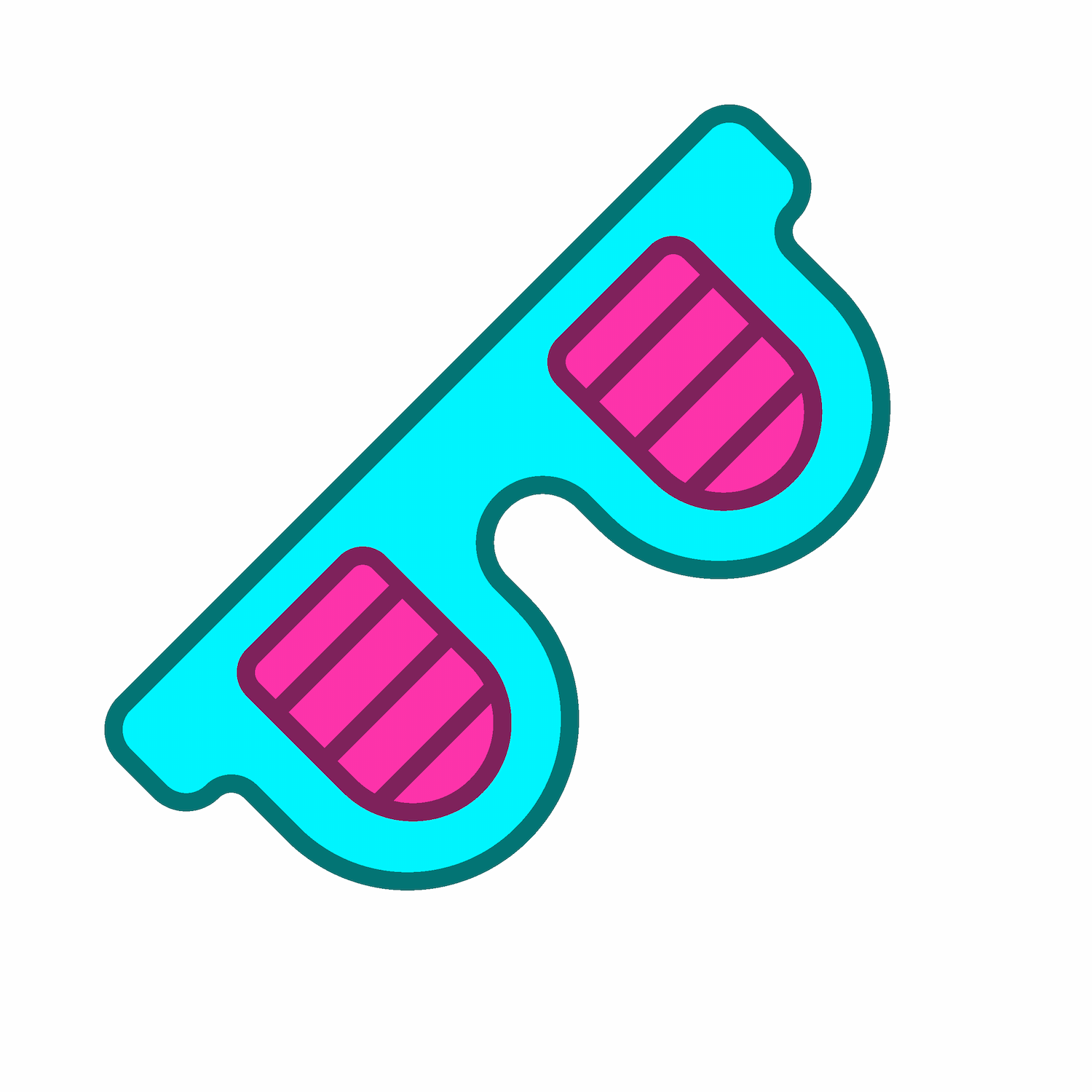 fun and colorful 80s and 90s inspired icon