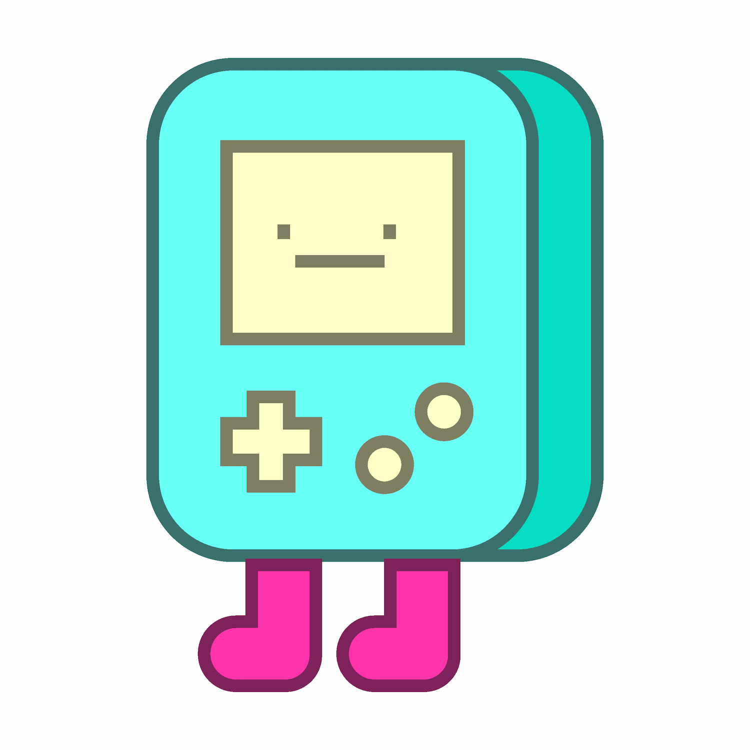 fun and colorful 80s and 90s inspired icon