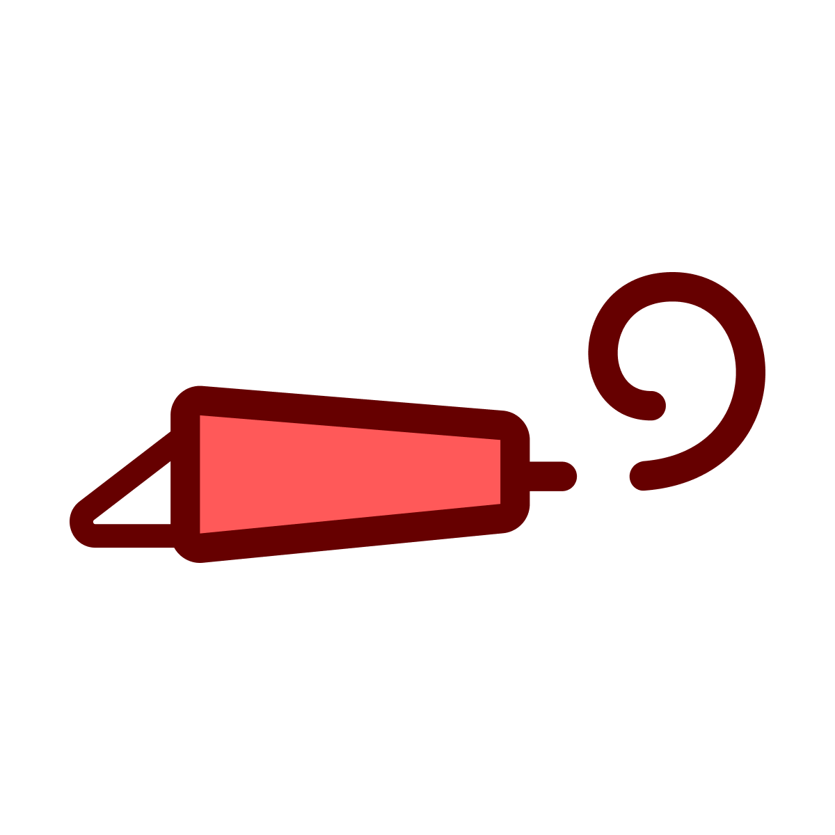 fun party horn line art illustration icon