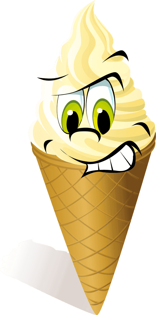 Funny cartoon Ice cream vector