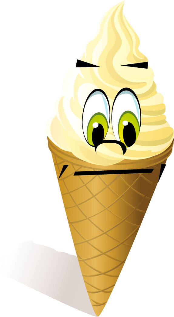 Funny cartoon Ice cream vector