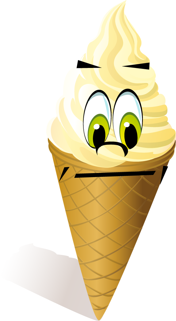 Funny cartoon Ice cream vector