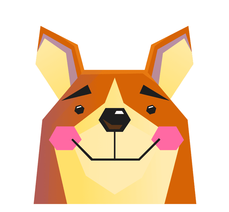 funny corgi dog cartoon icons