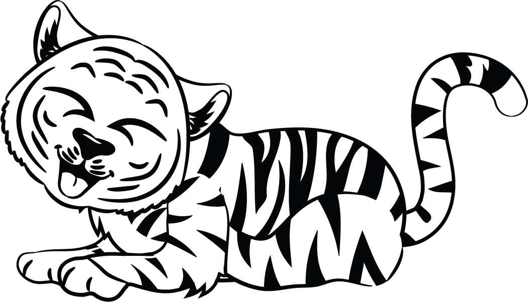 funny cute tiger cub illustration for playful art projects and adorable decorations
