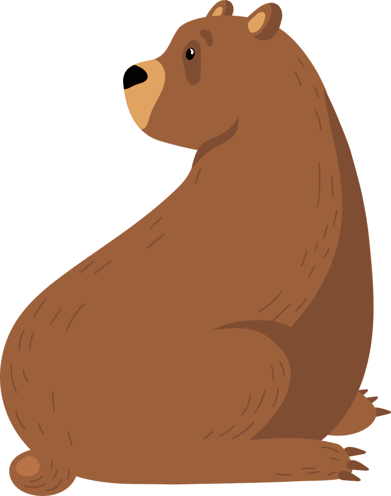 funny grizzly cartoon bears illustration