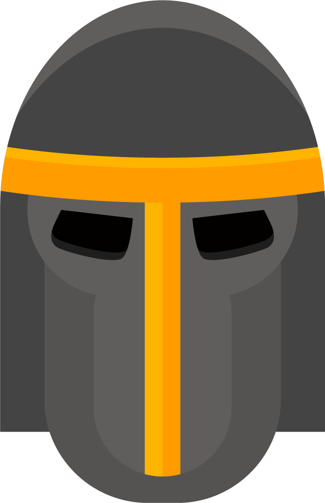 funny headwear flat icons featuring a quirky gladiator helmet for playful themes