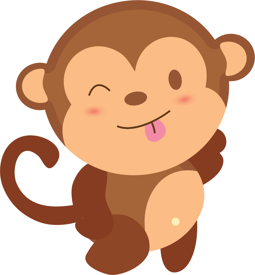 funny monkey cartoon characters for playful designs, perfect for kids’ products and media