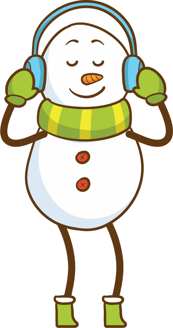 funny snowmen character illustration