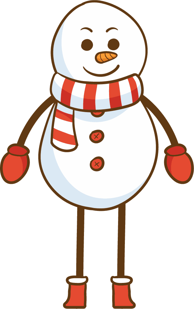 funny snowmen character illustration