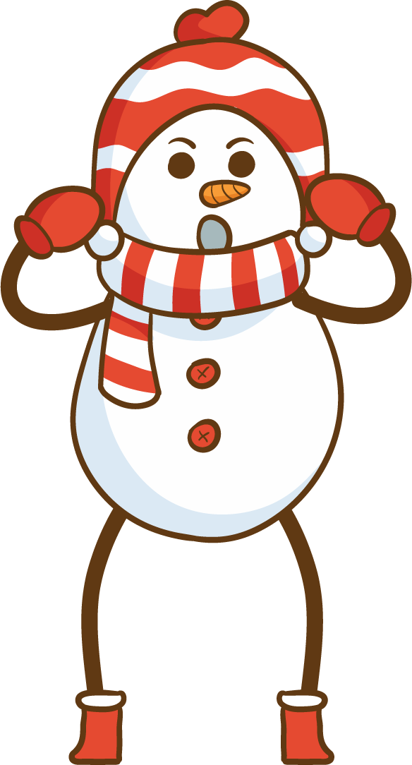 funny snowmen character illustration