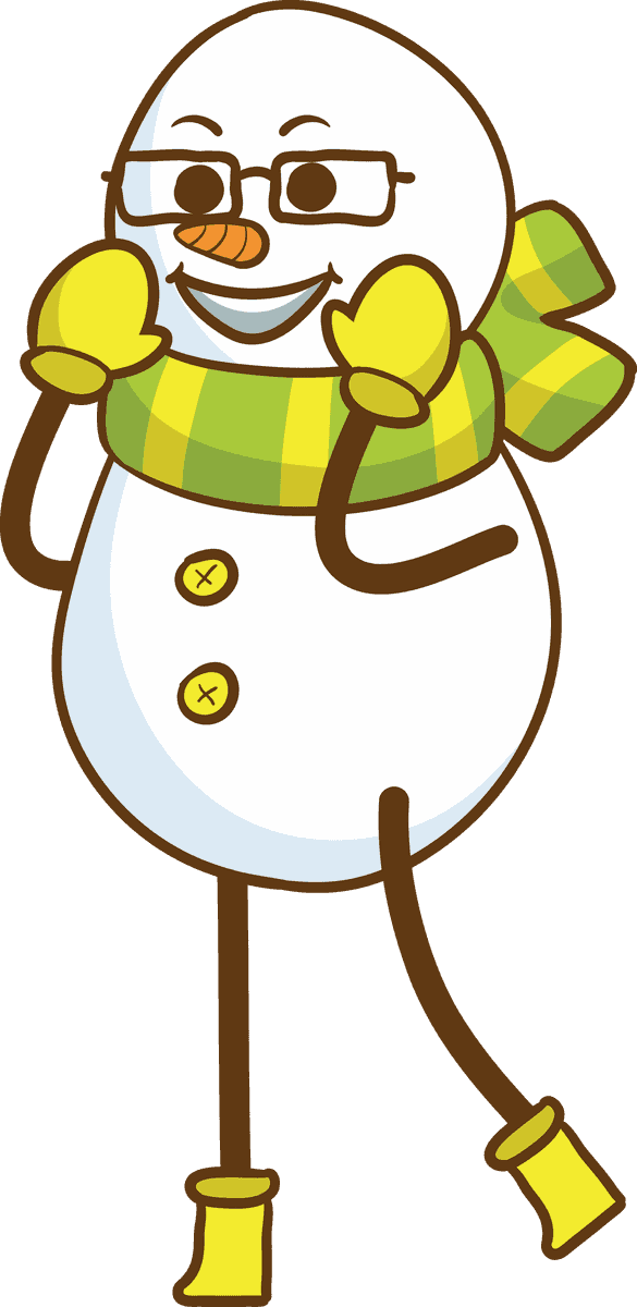 funny snowmen character illustration