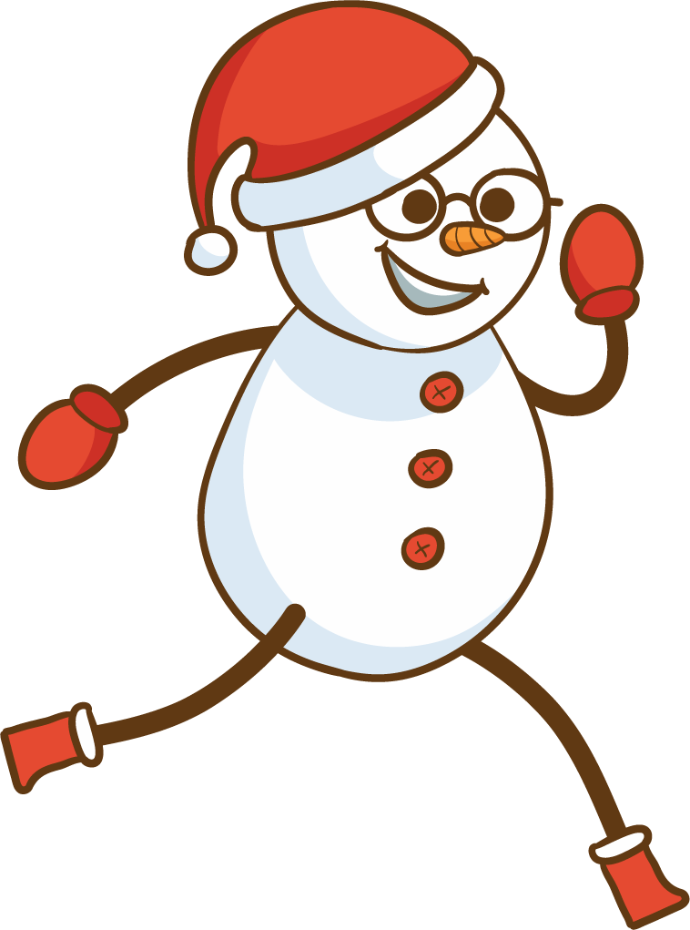 funny snowmen character illustration with cheerful expression ready for winter fun