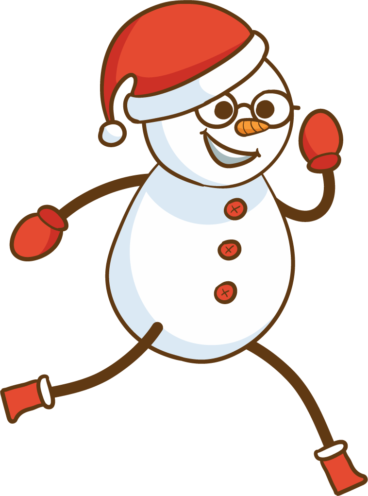 funny snowmen character illustration