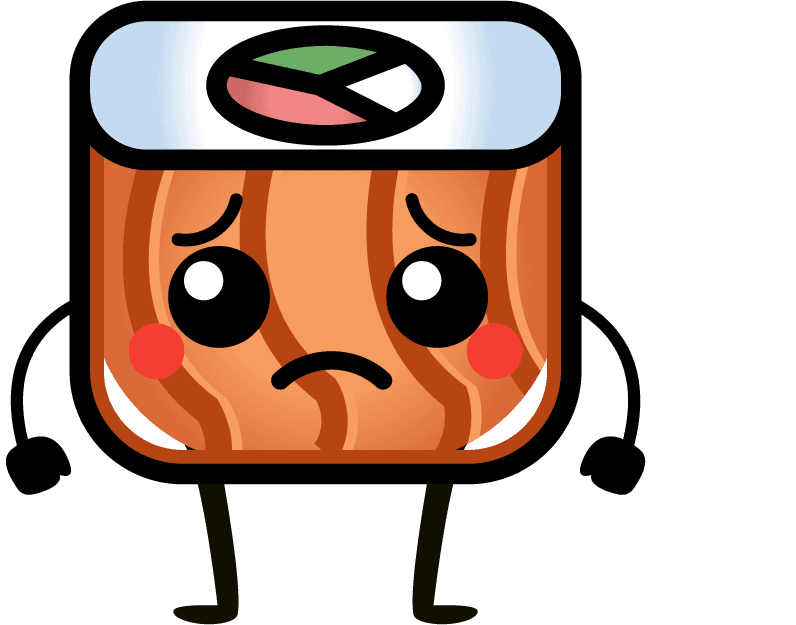 funny sushi roll characters with cute face