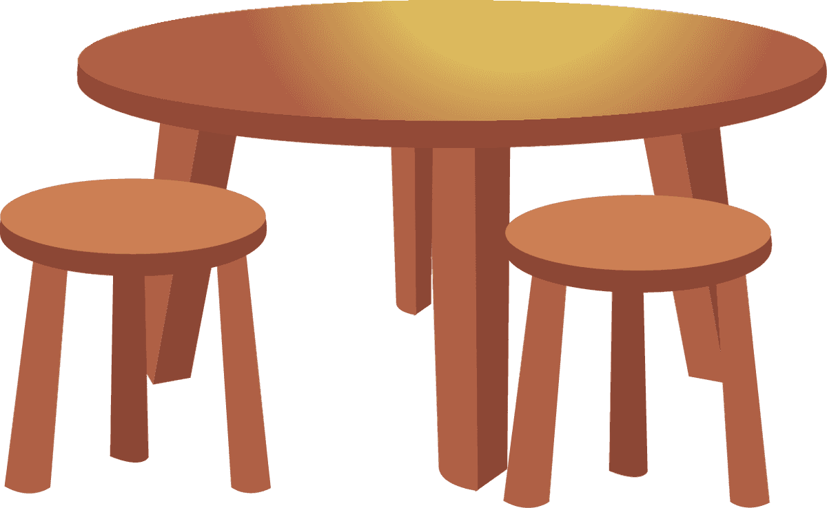 Simple furniture items and interior clip art