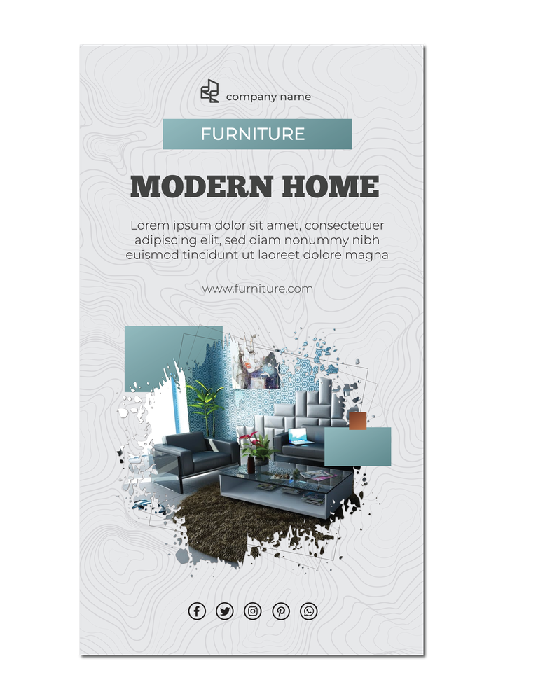 furniture instagram stories in illustrator for showcasing modern home decor ideas