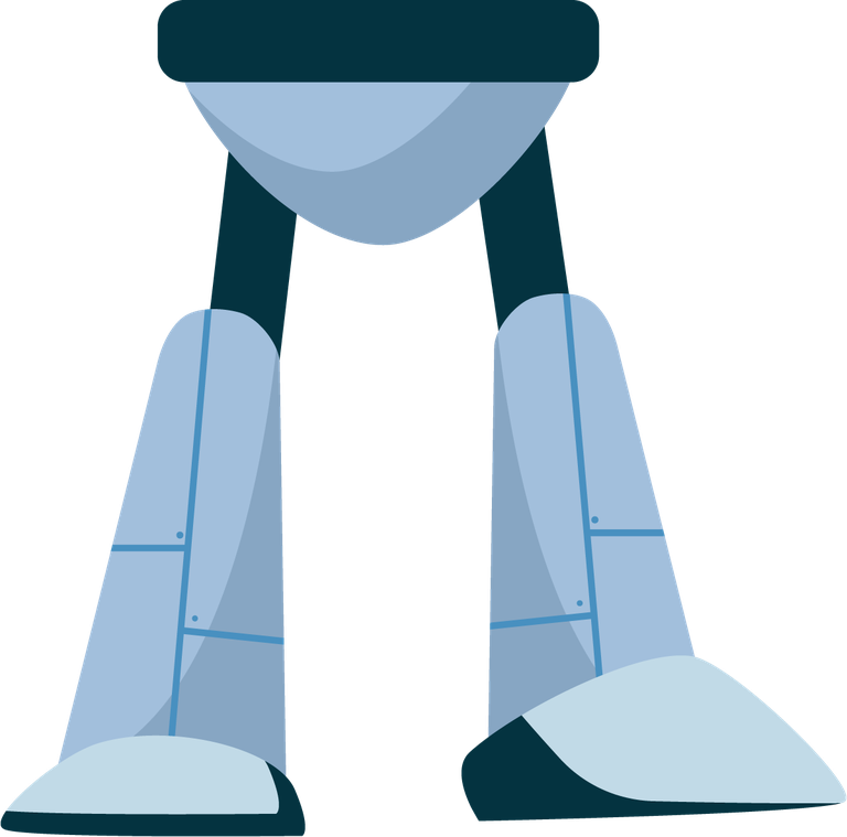 futuristic robot constructor flat icon showcasing innovative leg design for technology applications