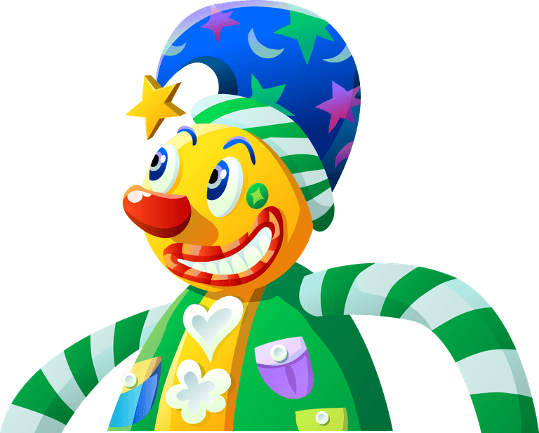 colorful and playful game zone playground featuring a cheerful clown character