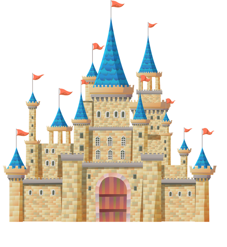 magical kingdom game zone playground vector with colorful castles and fun activities