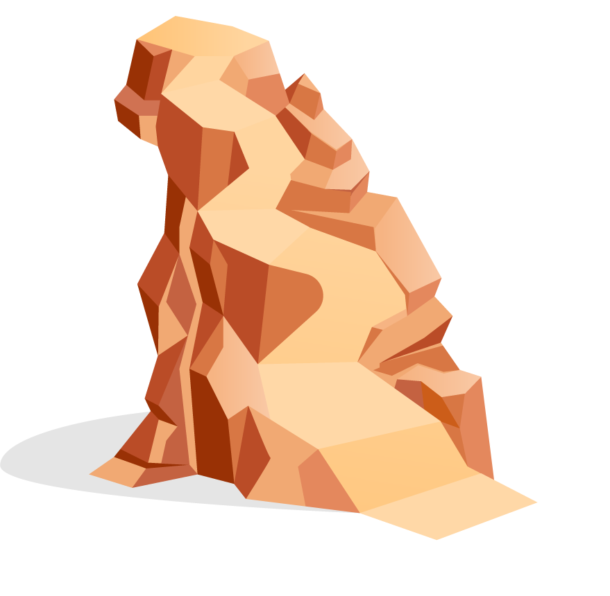 gaming islands and landscape elements with unique rocks and terrain for immersive adventures
