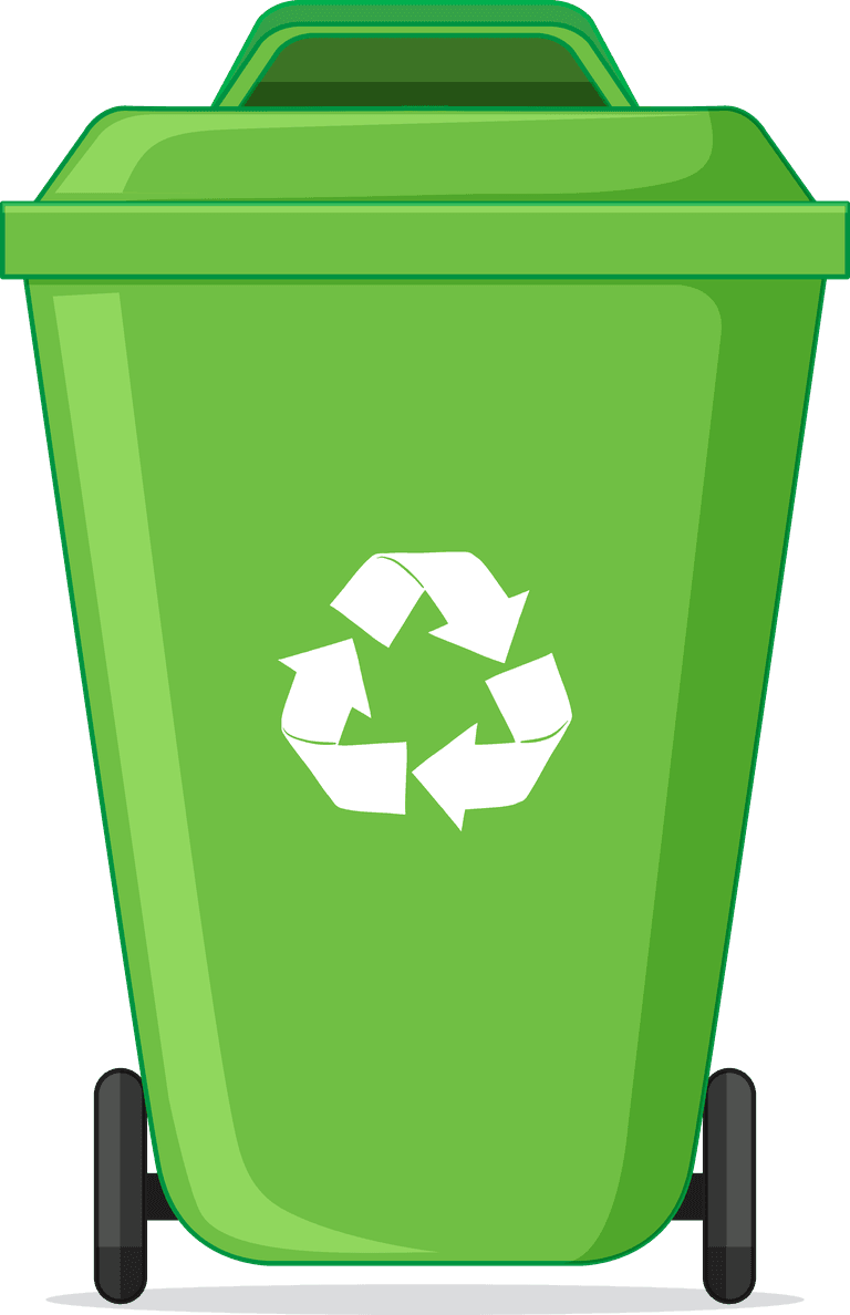 simple garbage bin illustration