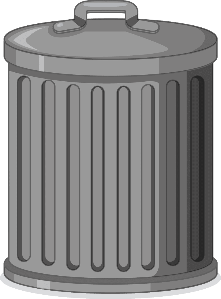 simple garbage bin illustration