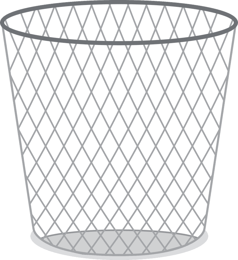 simple garbage bin illustration for efficient waste management in modern workspaces