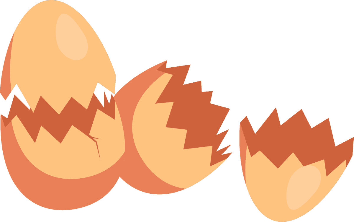 garbages elements colorful symbols sketch showcasing playful cracked eggs perfect for whimsical storytelling