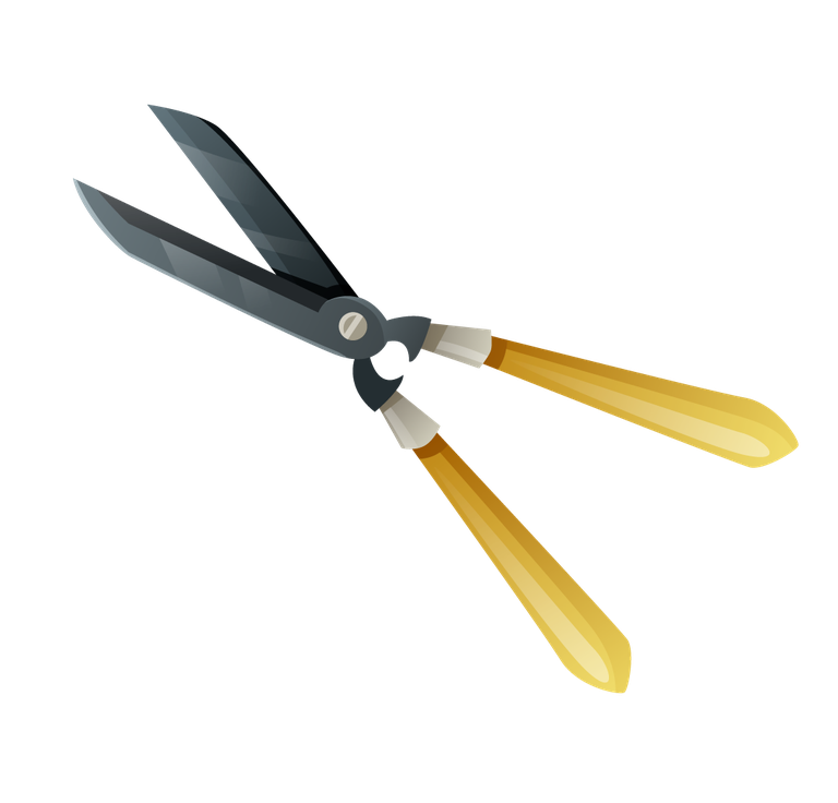 gardening decorative color icons featuring pruning shears and vibrant tools for plant care
